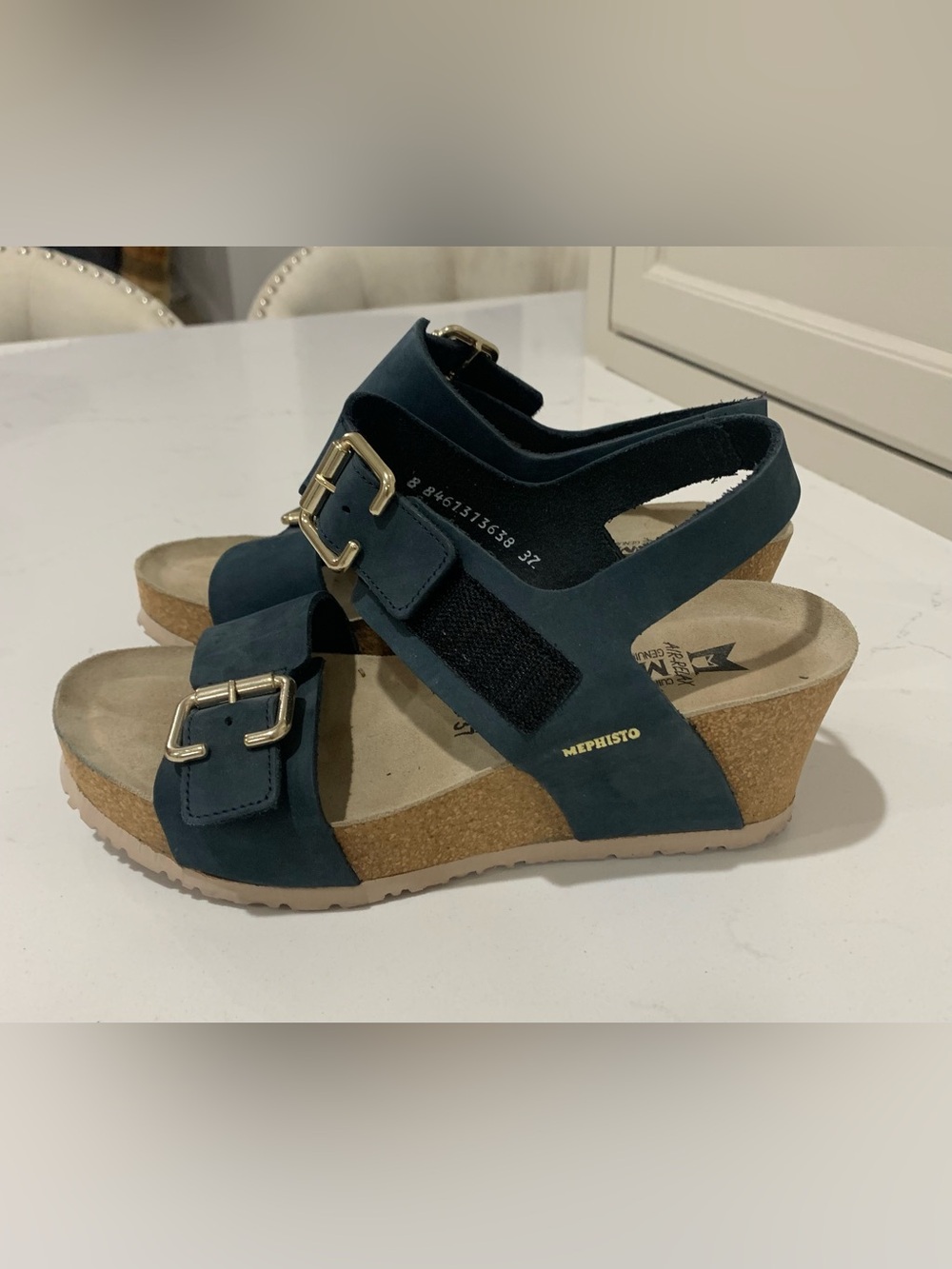 Mephisto Lissandra Platform Wedge Sandal Shoes 37